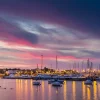 Punta del Este harbour sunset